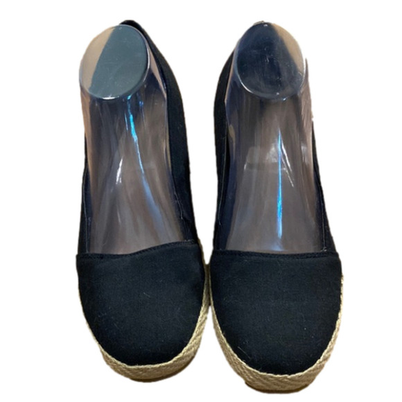 George Women’s Black Slip  on Wedge Heels (Size 10) - Picture 1 of 7